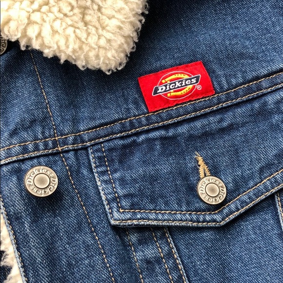 🌴🌼DICKIES- Faux Shearling Lined Denim Jacket🌼🌴 - Picture 11 of 12